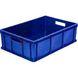 Пластиковый ящик универсальный сплошной, 400х300х120 (Синий)