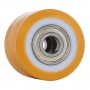 Ролик Tellure Rota 772132 подвилочный большегрузный диаметр 82мм, ширина 70мм, грузоподъемность 450кг, полиуретан TR, полиамид 6, шариковый подшипник в комплекте