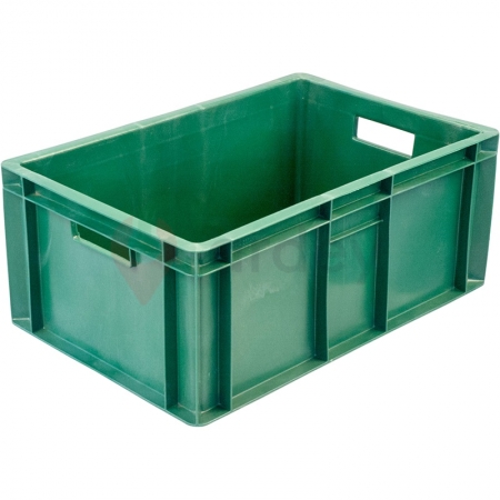 Пластиковый ящик универсальный сплошной, 600х400х180 (Зеленый)