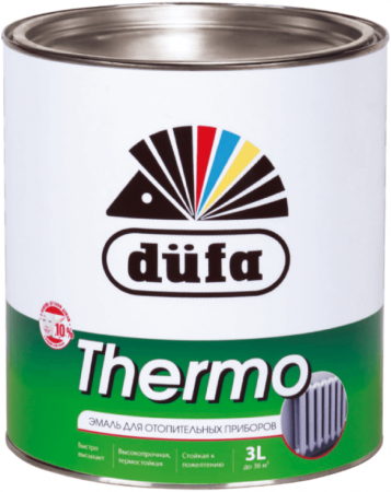 Dufa Эмаль для отопительных приборов THERMO глянцевая белая 0,75л