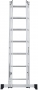 Лестница универсальная трехсекционная WORKY 3х12, высота 3.43/5.71/8.00 м