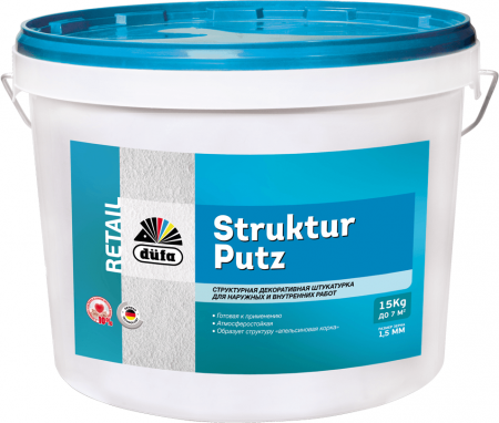 Dufa Структурная декоративная штукатурка STRUKTUR PUTZ для наружных и внутренних работ 15кг