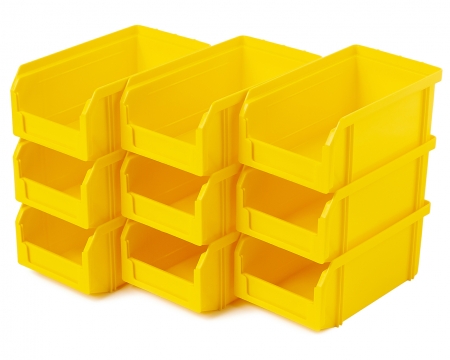 Пластиковый ящик V-1-желтый 172х102х75мм, 1 литр
