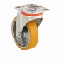 Колесо Tellure Rota 657602 большегрузное поворотное, диаметр 100мм, грузоподъемность 250кг, полиуретан TR, алюминий