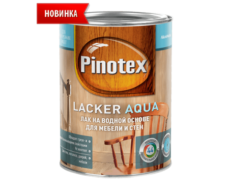 Pinotex Lacker AQUA 70 лак на водной основе для мебели и стен глянцевый 1л