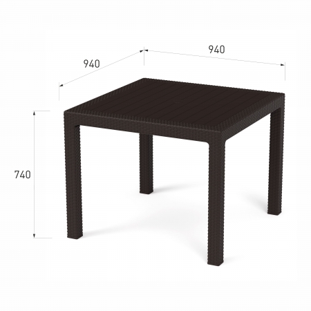 Комплект садовой мебели HomlyGreen Set 5+1+1+Стол 94х94х74см. без подушек