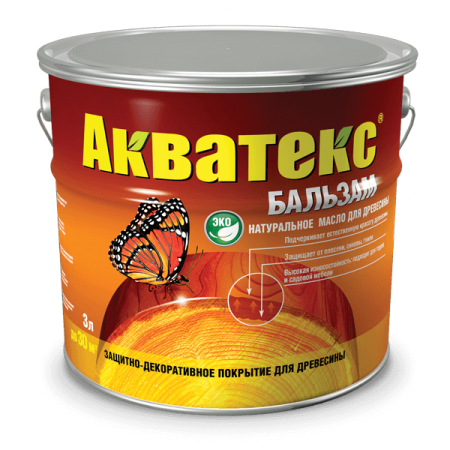 Акватекс Бальзам натуральное масло для древесины 0,75л. Тик  (минимальный заказ 6шт)