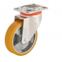 Колесо Tellure Rota 657602 большегрузное поворотное, диаметр 100мм, грузоподъемность 250кг, полиуретан TR, алюминий