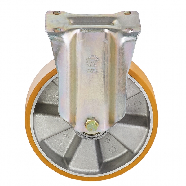 Колесо Tellure Rota 658604 большегрузное неповоротное, диаметр 150мм, грузоподъемность 600кг, полиуретан TR, алюминий