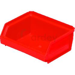 Пластиковый лоток для склада красный, сплошной (96х105х45)