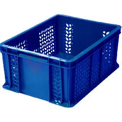 Пластиковый ящик универсальный перфорированный, 400х300х180 (Синий)