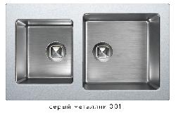 Мойка кухонная TOLERO серый металлик (TTS-840 № 001 (Сер. мет))