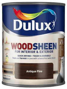 Dulux WOODSHEEN полуматовый лак-морилка для деревянных поверхностей 0,75л теплый клен