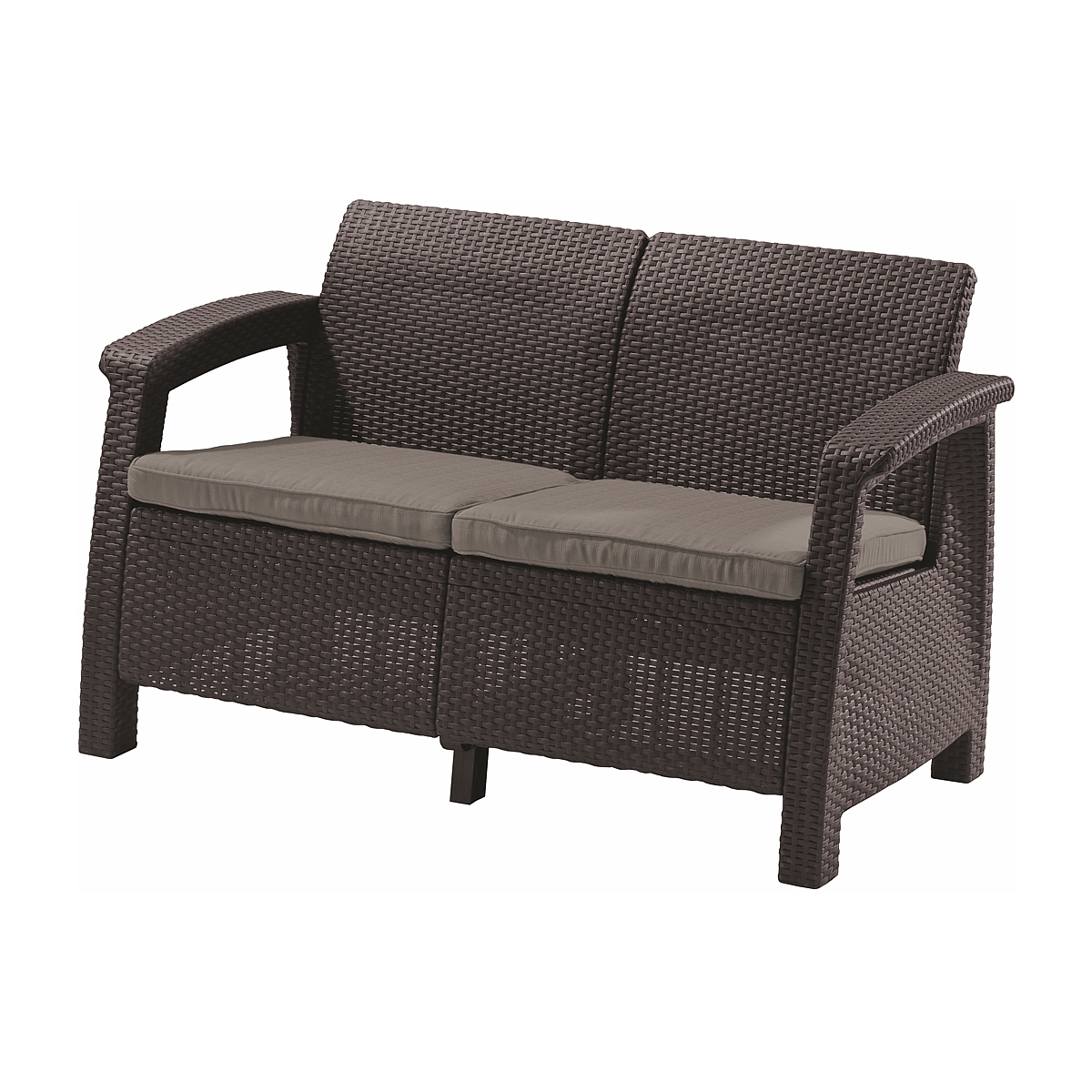 Диван садовый CORFU II LOVE SEAT brown