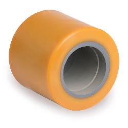 Ролик Tellure Rota 754137 подвилочный большегрузный диаметр 82мм, ширина 100мм, грузоподъемность 1000кг, полиуретан TR, сталь, подшипники в комплект не входят