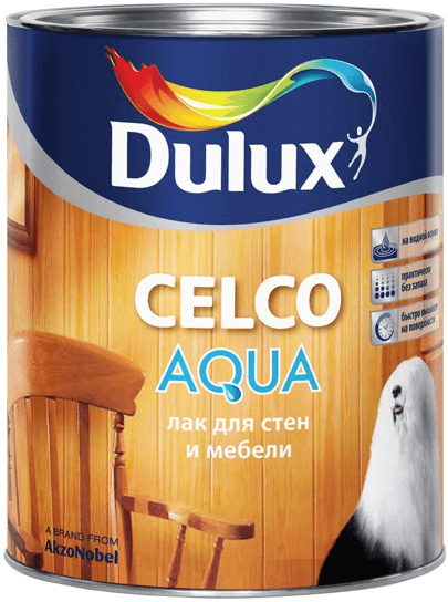 Dulux CELCO AQUA 10 лак по дереву на водной основе матовый 1л
