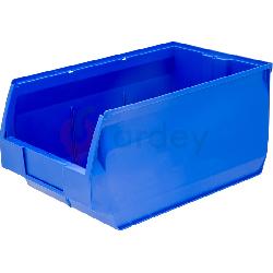Пластиковый лоток для склада Napoli, синий, сплошной (400х230х200)