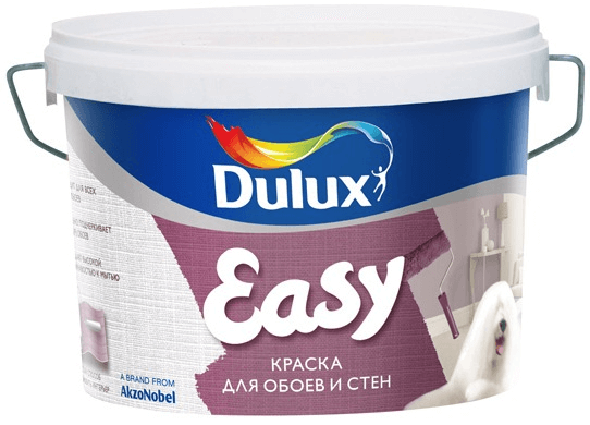 DULUX Easy водоэмульсионная матовая краска для обоев и стен 10л BW