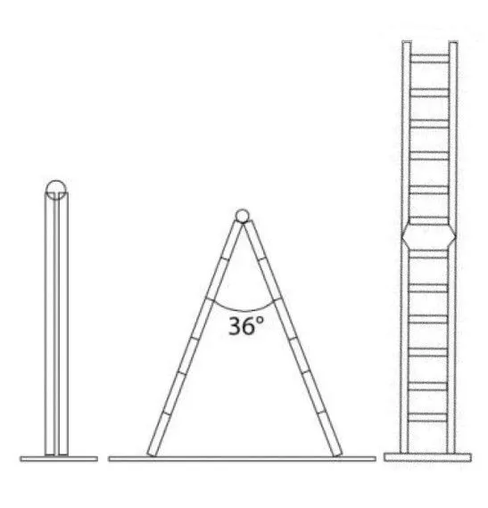 Лестница-стремянка 2х6 трансформер WORKY Profi, 2 секции, высота 3,61м