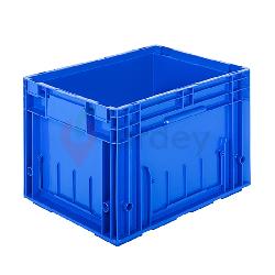 4280 RLKLT Пластиковый контейнер светлосиний, стенки сплошные, дно с отверстиями, 396х297х280