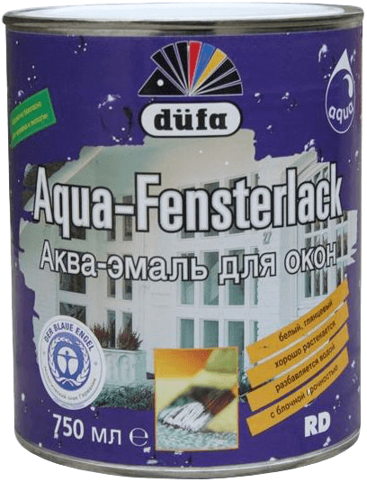 Dufa Эмаль аква для окон Aqua-Fensterlack 0,75л