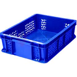 Пластиковый ящик универсальный перфорированный, 400х300х120 (Синий)