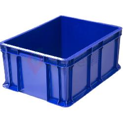 Пластиковый ящик универсальный сплошной, 400х300х180 (Синий)
