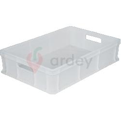 Пластиковый ящик универсальный сплошной, 600х400х120 (Белый морозостойкий)