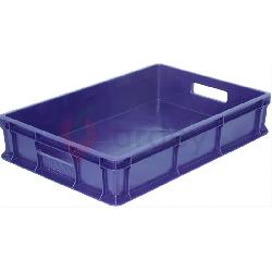 Пластиковый ящик универсальный сплошной, 600х400х120 (Синий)