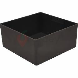 Ящик для склада черный антистатичный ESD, сплошной (150х150х70) 6007 ESD