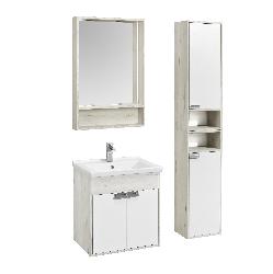 Зеркальный шкаф Aquaton Флай 60 белый, дуб крафт (1A237602FA860)