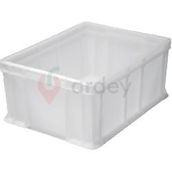 Пластиковый ящик универсалный, сплошной 400х300х230 (Белый морозостойкий)