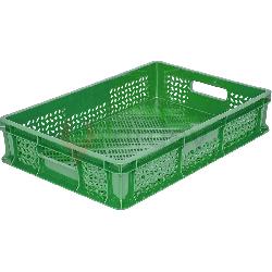 Пластиковый ящик универсальный перфорированный, 600х400х140 (Зеленый)