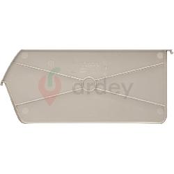 Пластиковый разделитель ширины для ящика Palermo серый, сплошной (305х162)