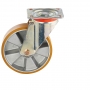 Колесо Tellure Rota 657606 большегрузное поворотное, диаметр 200мм, грузоподъемность 750кг, полиуретан TR, алюминий