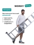 Лестница трансформер 4х6 WORKY SuperPro с усиленным замком, высота 6,9 м.