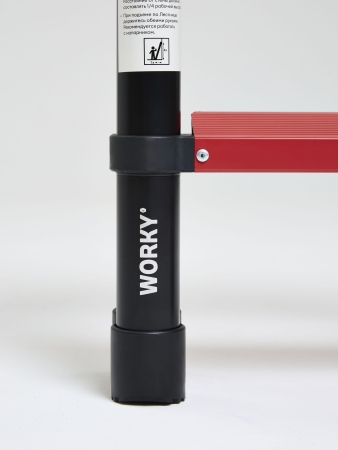 Лестница стремянка телескопическая WORKY BLACK 4+5 ступеней 1,1м+1,4м