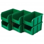 Пластиковый ящик V2К6зеленый , 234х149х120мм, комплект 6 штук