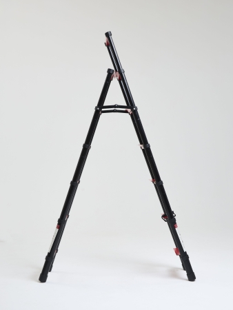 Лестница стремянка телескопическая WORKY BLACK 6+7 ступеней 1,7м+2,0м