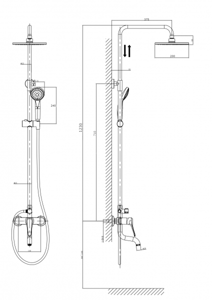 Душевая система RUSH Jawa (JA0735-40)