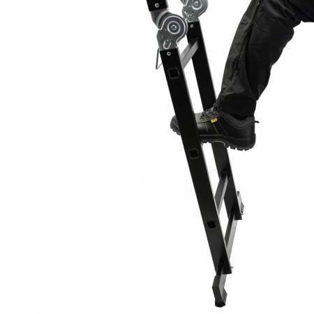 WORKY Лестница-стремянка 4х5 трансформер Profi Black с помостом,  высота 5, 9м ARD257750