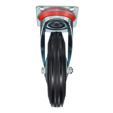 Колесо поворотное Стелла-техник 4001-200 диаметр 200мм,  грузоподъемность 185кг, резина, металл
