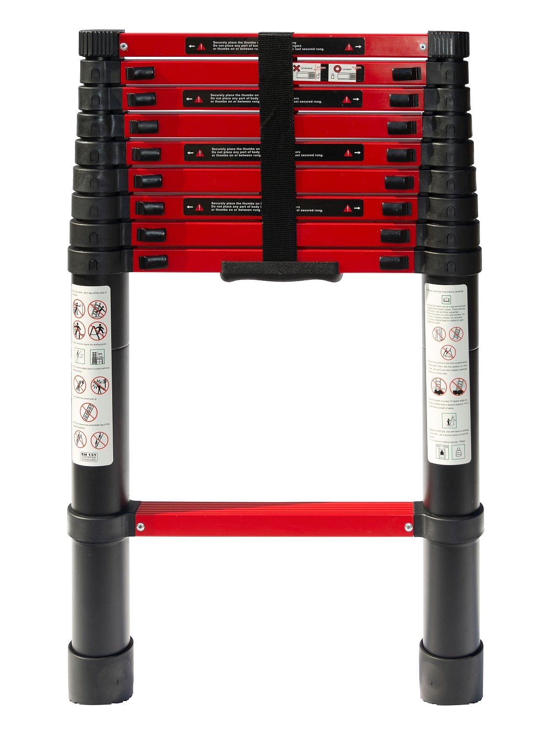 Лестница телескопическая WORKY BLACK 3,4м, 9 ступеней