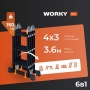 Лестница-стремянка 4x3 трансформер WORKY Pro, высота 3,9м