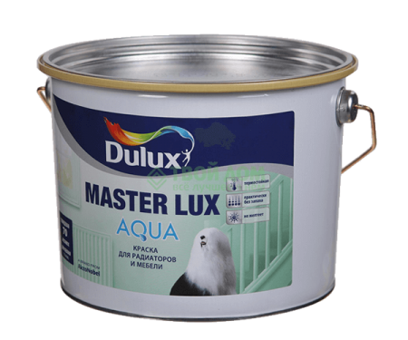 Dulux MASTER Lux Aqua 70 эмаль акриловая для радиаторов и мебели глянцевая База BW 1л