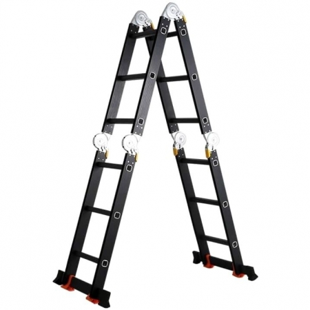 Лестница-стремянка 4x3 трансформер WORKY Pro, высота 3,9м