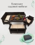 Комплект садовой мебели HomlyGreen 5+2+1+обеденный стол 153х79, с комплектом черных подушек