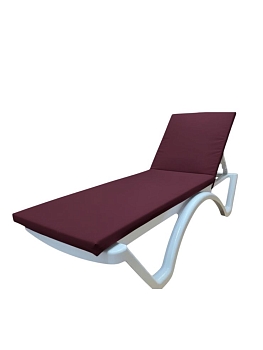 Матрас для шезлонга 58х190, цвет бордовый