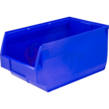 Пластиковый лоток для склада синий, сплошной (290х230х150)