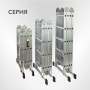 WORKY Лестница-стремянка 4х4 трансформер Profi с помостом,  высота 4, 9м ARD257726